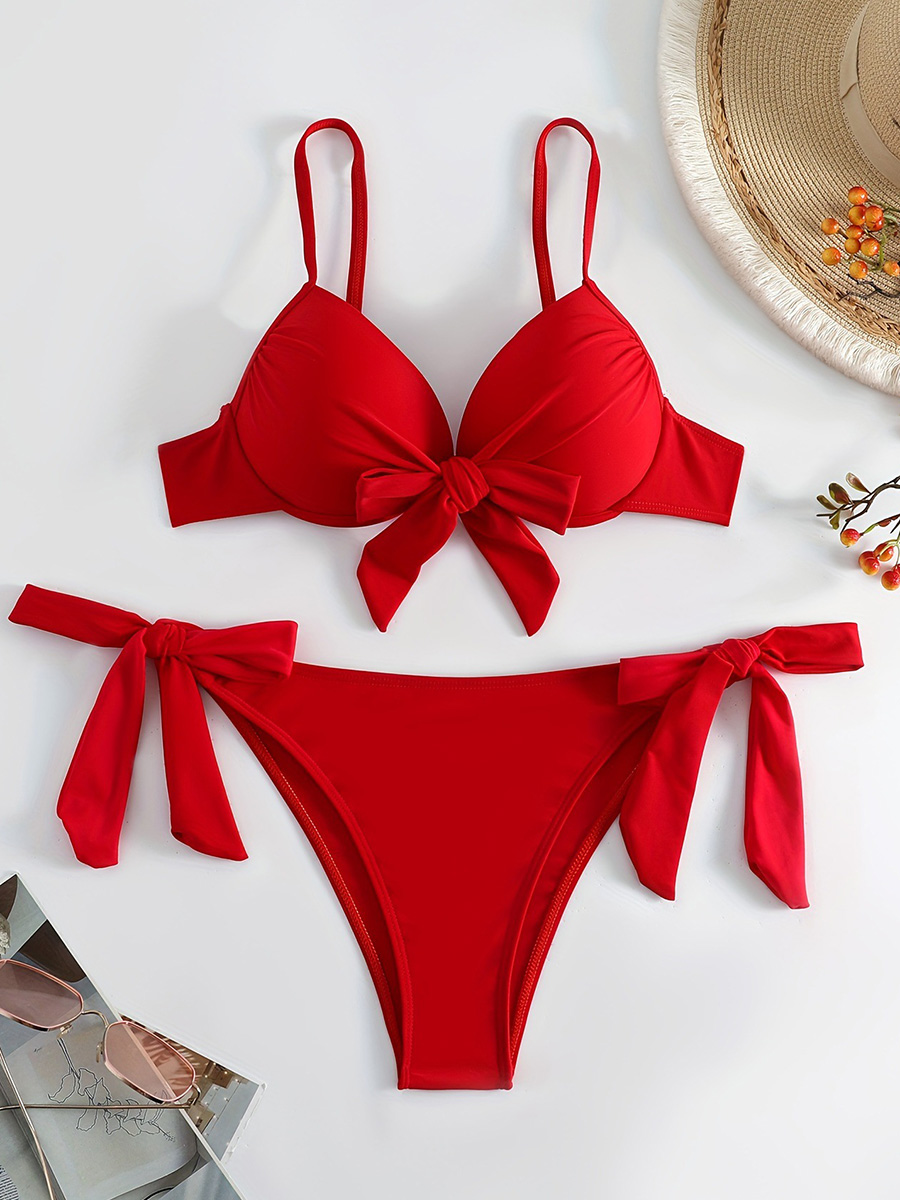 Underwire Bra Padded - Sexy atado underwired sutiã copo biquíni