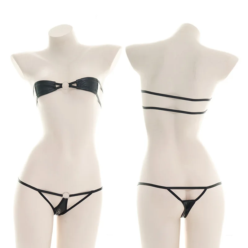 Sheer Mesh Bra - Conjunto de Biquíni Transparente de Alta