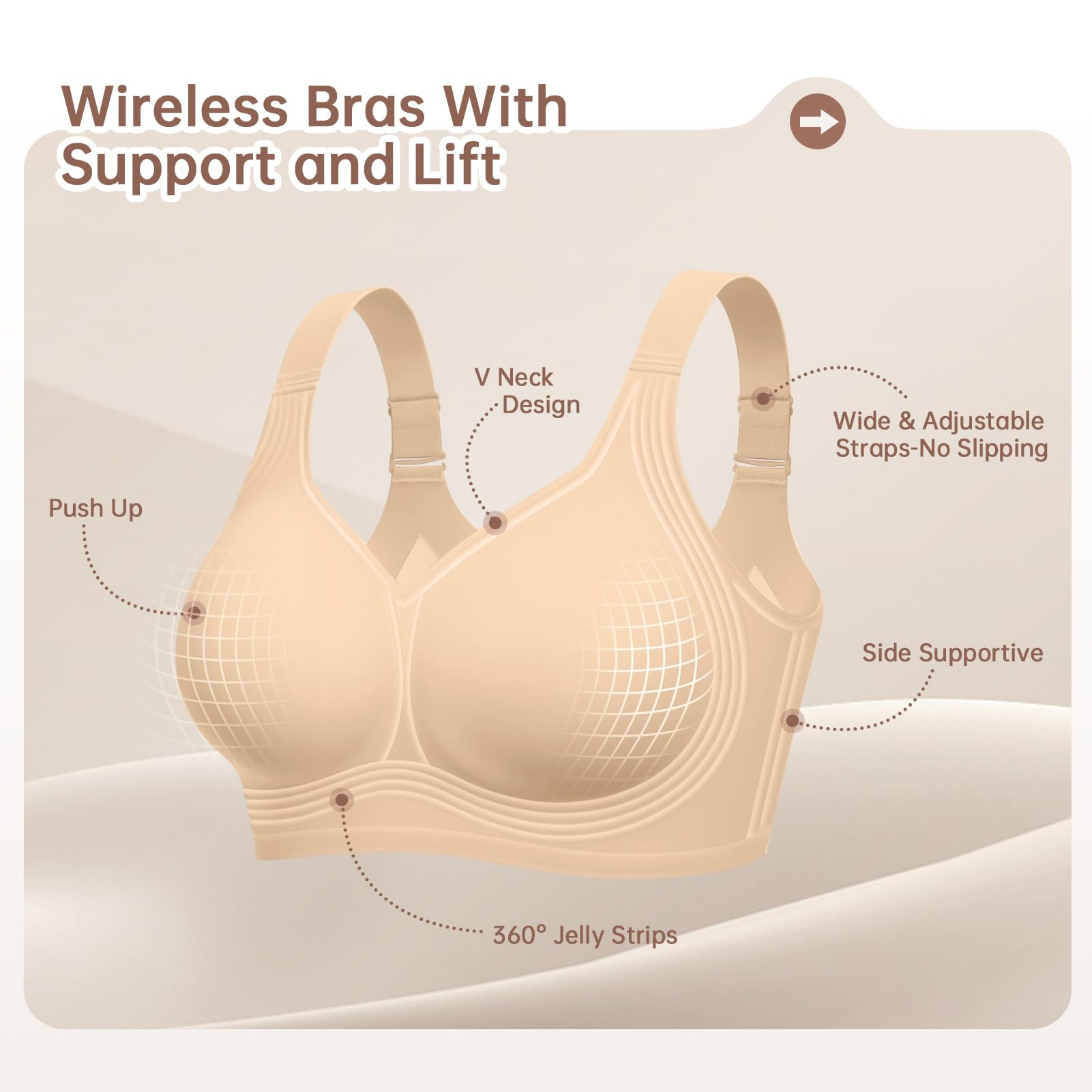 Sutiã Sem Fio Plus Size para M - Underwire Bra Padded avaliação e preço