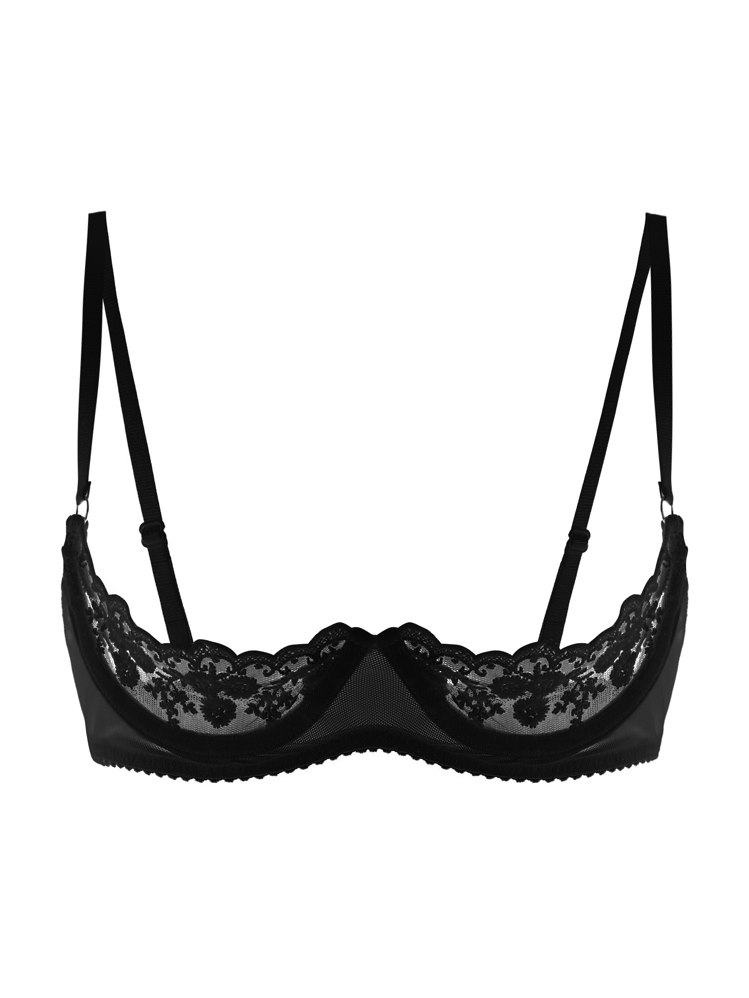 Sutiã Sexy Feminino com Copas  - Sheer Bra Lace avaliação e preço