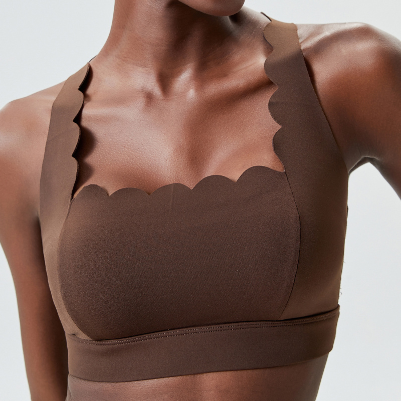 Fubeike pequena onda dupla alç - Sports Bra Racerback avaliação e preço