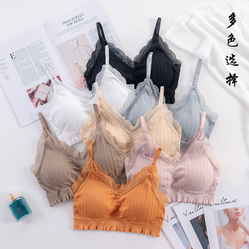 3D Sexy Lingerie Seamless Spor - Lace Bralette Set avaliação e preço