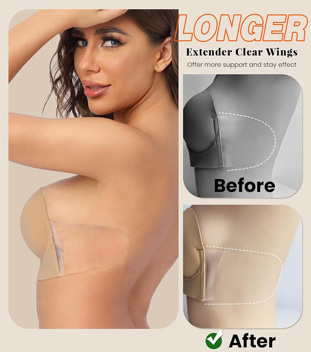 Sutiã Adesivo Sem Alças com De - Backless Bra Sticky avaliação e preço
