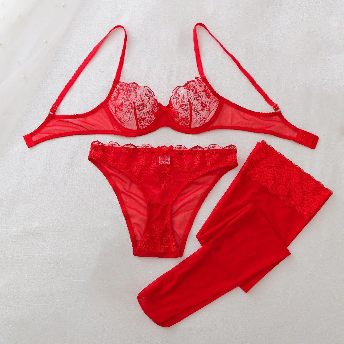 Conjunto erótico transparente  - Sheer Mesh Bra avaliação e preço