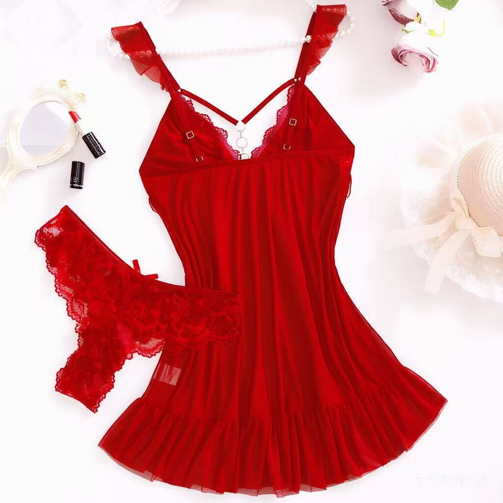 Novo Conjunto de Lingerie Sexy - Lace Bralette Set avaliação e preço