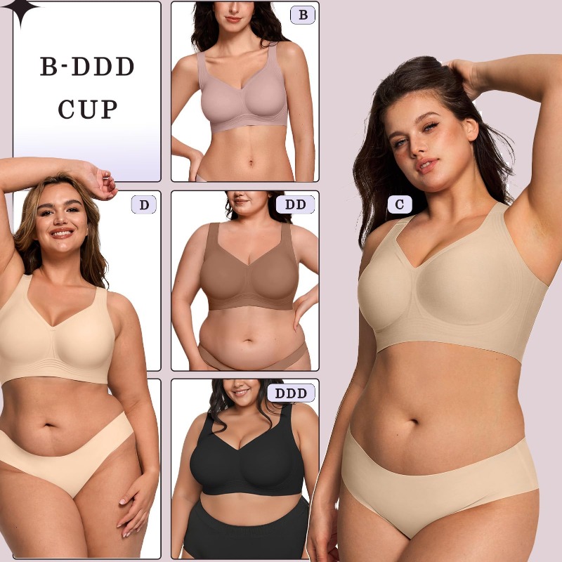 Sutiã Jelly Sem Fio Plus Size  - Underwire Bra Padded avaliação e preço